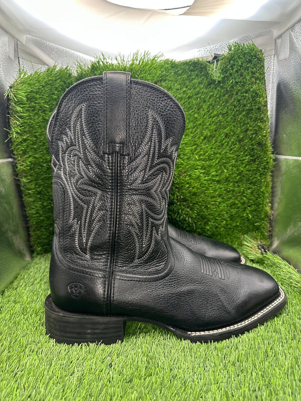 Ariat Big Rig 10063870 Western Boot Men's 11 Black Leather Cowboy Ranch Mid-Calf